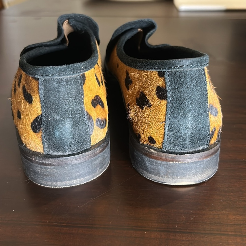 Free People Brady Slip On Patent/Leopard Pony Hair Loafer Shoes EU 39 - Picture 4 of 15